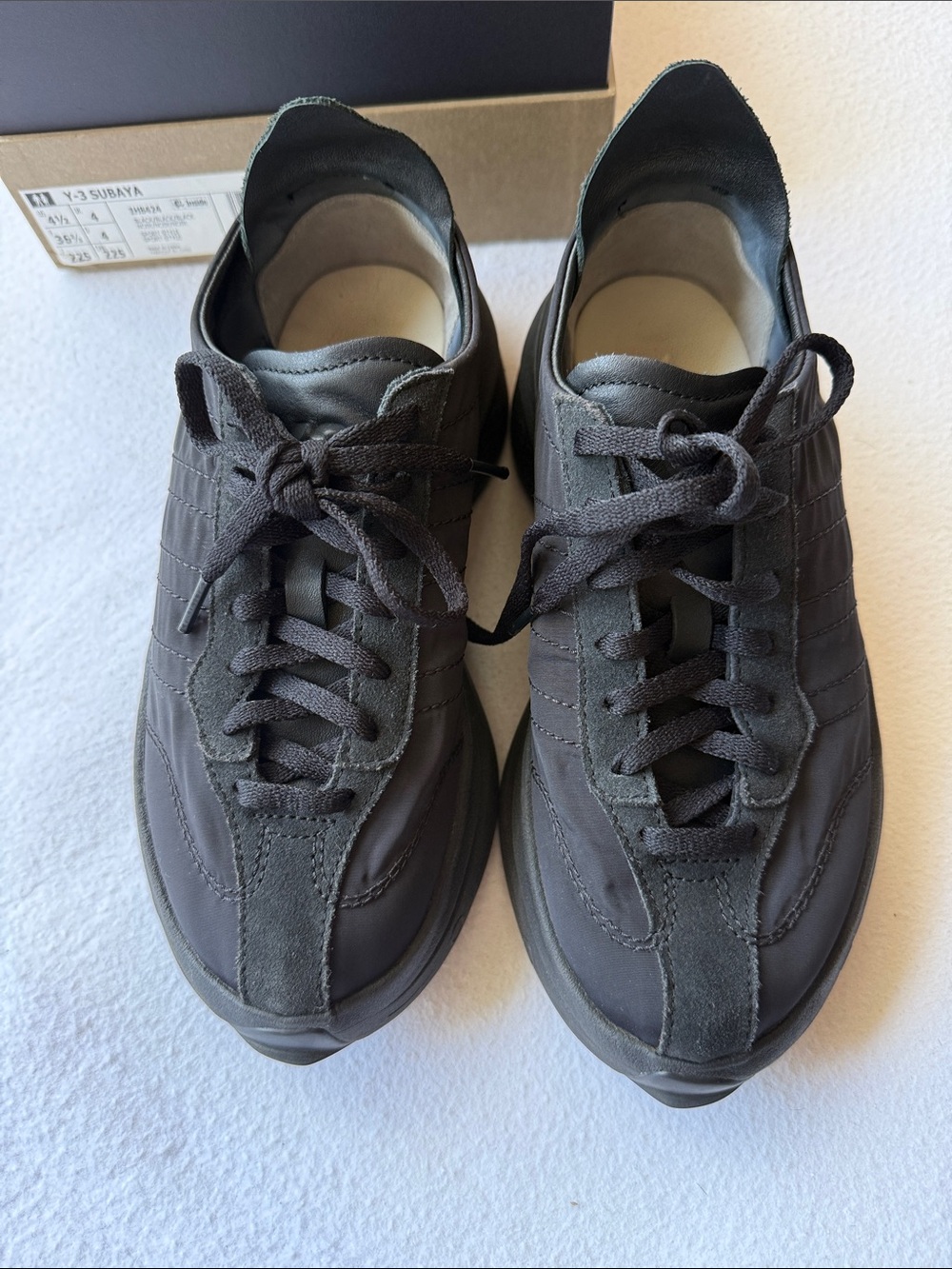 Adidas Y-3 Subaya Black sneakers U.S. 4.5 women 6.5-7. Sport style